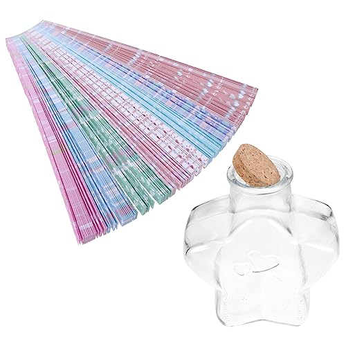 Lurrose 1 Satz Flaschenset Wünschen Sternpapierstreifen Gläser Für Sternpapier Sterndekorationspapier Handwerksstern Sternstreifen Aus Origami-papier Sterne Aus Papier Sternenpapier Glas Lurrose 1 Satz Flaschenset Wünschen Sternpapierstreifen Gläser Für Sternpapier Sterndekorationspapier Handwerksstern Sternstreifen Aus Origami-papier Sterne Aus Papier Sternenpapier Glas von Lurrose