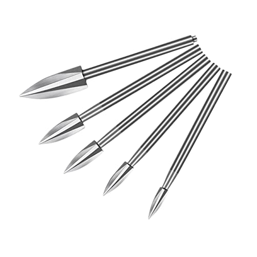 Lurrose 1 Satz Für Holzbearbeitungs-bits Bohrer Für Die Holzbearbeitung Holzbearbeitungswerkzeuge Handwerkstools Gravurwerkzeug Schnitzel-kit Silver Weißer Stahl 5 Stück von Lurrose