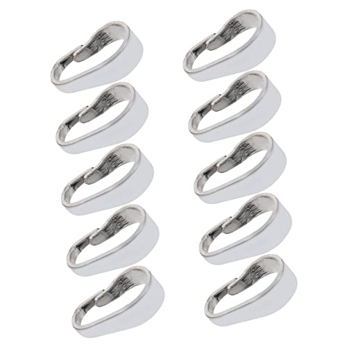 Lurrose 1 Satz Hängende Schnalle Ringe Armbänder Zange Halskette Schließe Schmuck Charme Verschlüsse Bausatz Sicherungsring Haken Reiz Anhänger Schließt Anhänger Silber- Silver 10 Stück von Lurrose