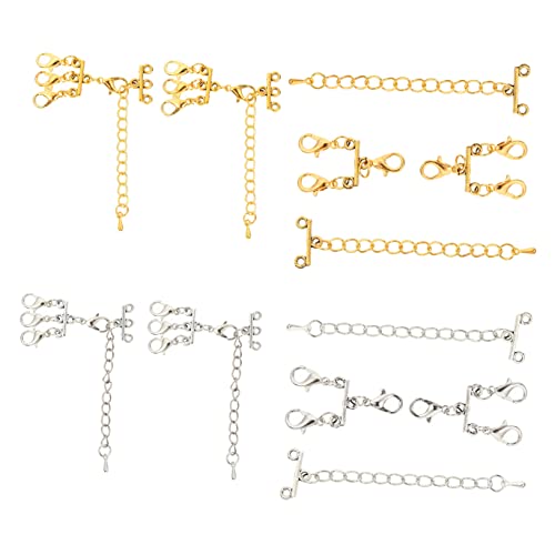 Lurrose 1 Satz Halskettengliederschnalle Schlüssel Sterling Verschluss Karabiner Schmuck Silber Halskettenverbinder Armbandverbinder Halskettenkettenverbinder Armbandkettenverbinder 8 Stück von Lurrose