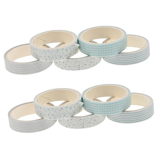 Lurrose 1 Satz Handbuch Und Klebeband Wiederverwendbar Klebeband Wand Dekorationen Geschenkverpackungsklebebänder Sammelalbum Liefert Papier Dekorationsband Album-diy-aufkleber 10 Rollen von Lurrose