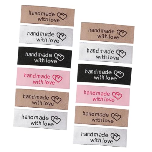 Lurrose 1 Satz Handmade Kleidung Etiketten Woven Labels Für Diy Und Schokolade Für Kleidung Taschen Und Accessoires 80 Stück von Lurrose