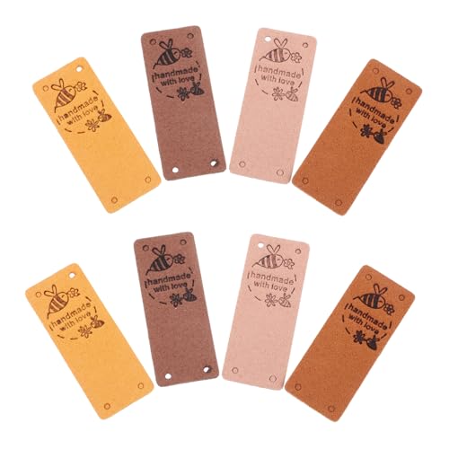 Lurrose 1 Satz Handmade Labels Kunstleder Bunte Weiche Etiketten Für Kleidung Taschen Hüte Und Diy Projekte Für Handarbeiten Und Näharbeiten 40 Stück von Lurrose