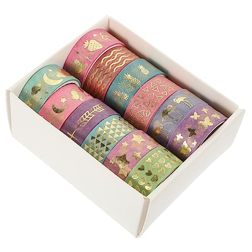 Lurrose 1 Satz Heißpräge-washi-tape The Washi Tape Bastelmaterial Bastelzubehör Selbstgemachte Dekoration Tape-set Papier Abdeckband Farbig Klebeband Diy Zartes Washi-tape 12 Stück Lurrose 1 Satz Heißpräge-washi-tape The Washi Tape Bastelmaterial Bastelzubehör Selbstgemachte Dekoration Tape-set Papier Abdeckband Farbig Klebeband Diy Zartes Washi-tape 12 Stück von Lurrose