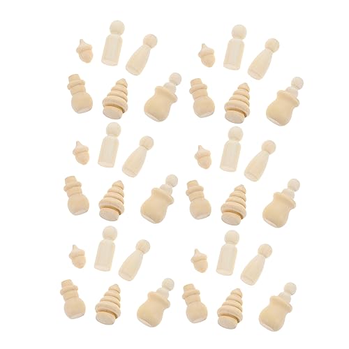Lurrose 1 Satz Holz Figuren Unbearbeitete Holzpuppen für Diy Bastelprojekte Tischdeko für Kreative und Erwachsene Leicht zu Bemalen Gestalten Lurrose 1 Satz Holz Figuren Unbearbeitete Holzpuppen für Diy Bastelprojekte Tischdeko für Kreative und Erwachsene Leicht zu Bemalen Gestalten von Lurrose