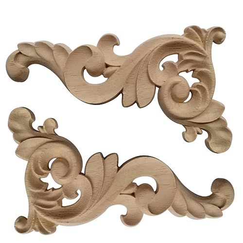 Lurrose 1 Satz Holzscheiben Wohnkultur Carving Abziehbilder Groß Kinderzimmerdeko Room Decoration Woodcarver Wohnzimmerdeko Holzornamente Holzscheibe Für Party Hölzern 4 Stück von Lurrose
