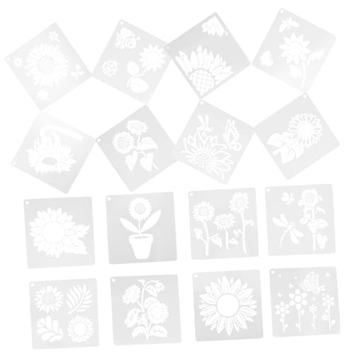 Lurrose 1 Satz Malvorlage für Sonnenblumenausschnitte Malvorlagen Schablonen Vorlagen Natur schablonen für wandbemalung schablonen für wandmalerei Sonnenblumenformen Schablonen zum Malen von Lurrose