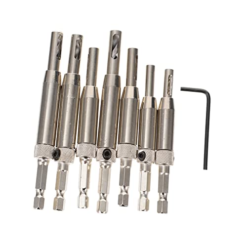 Lurrose 1 Satz Montagezubehör Für Scharniere Tür Schlüssel Werkzeug Scharnier-montage-diy-tool Bohrsätze Für Möbelscharniere Robuster Scharnierbohrsatz Stahl Silver von Lurrose
