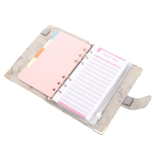 Lurrose 1 Satz Notizbuch Aus Leder Bindemittel Manuelle Kontovorräte Budget Loseblattbuch Geldsparender Ordner Haushaltshandbuch Preisgünstiger Notizblock Mit Losen Blättern Pu Grey von Lurrose