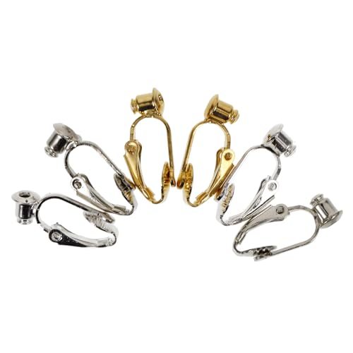 Lurrose 1 Satz Ohrring-konverter Ohrclips Ohrring Anhänger Ohrring Ersatzteil Clip Auf Der Rückseite Der Ohrringe Nicht Diy-zubehör Für Ohrringe Clip Auf Ohrringkonverter Kupfer 6 Stück von Lurrose