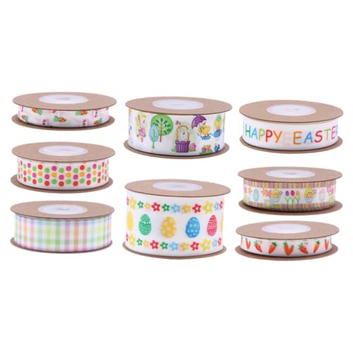 Lurrose 1 Satz Osterei-band Für Verdrahtetes Band Bunt Bauernband Ostergeschenk Verpackung Ostergeschenkverpackung Gestaltetes Geschenkband Partyverpackung Geschenkband Polyester 8rollen Lurrose 1 Satz Osterei-band Für Verdrahtetes Band Bunt Bauernband Ostergeschenk Verpackung Ostergeschenkverpackung Gestaltetes Geschenkband Partyverpackung Geschenkband Polyester 8rollen von Lurrose