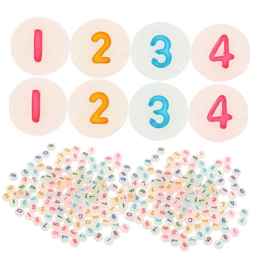 Lurrose 1 Satz Perlendekor Für Die Herstellung Von DIY Schmuck Charms Halsketten Abstandsperlen Für Armbänder Herstellung Von Zahlenperlen Bunte Perlen Für Armbänder 500 Stück von Lurrose