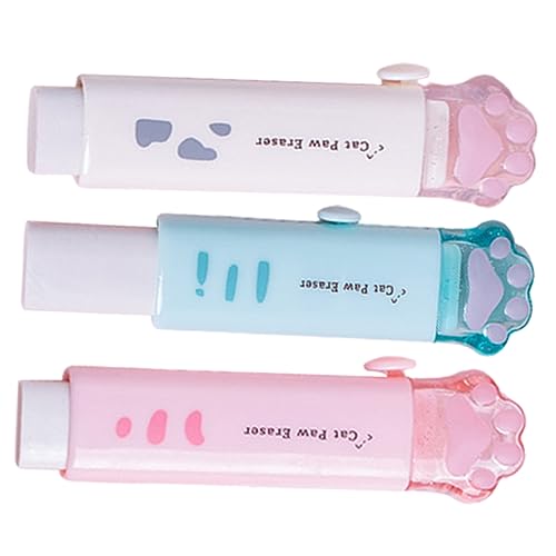 Lurrose 1 Satz Radiergummi Für Katzen Pfoten Klaue Lustige Radiergummis Rosa Radiergummi Radiergummis Masse Gummi-radiergummis Mini Karikatur Liebenswert Klein Haustier Party Weiß 3 Stück von Lurrose