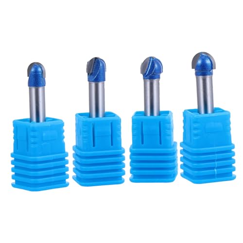 Lurrose 1 Satz Rand Trimmer Messerkopf Nasenende Router-bit Fräser Rundes Nasengebiss Holzarbeiter Werkzeug Doppelflöte Gebiss Messerkörper 45# Kohlenstoffstahl 4 Stück Lurrose 1 Satz Rand Trimmer Messerkopf Nasenende Router-bit Fräser Rundes Nasengebiss Holzarbeiter Werkzeug Doppelflöte Gebiss Messerkörper 45# Kohlenstoffstahl 4 Stück von Lurrose