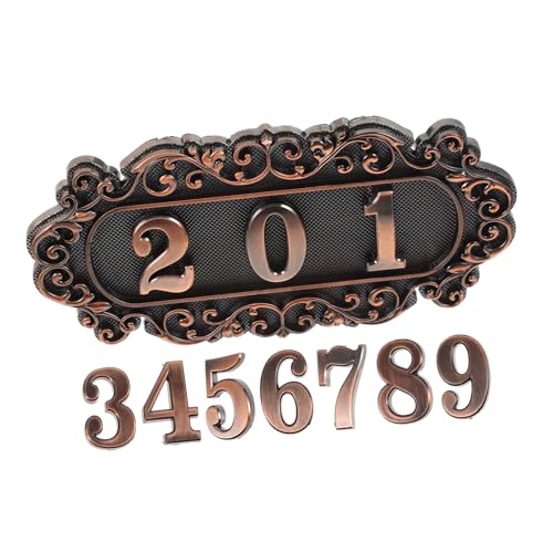 Lurrose 1 Satz Retro-Hausschild Hausnummern für draußen freie besetzte Tür Hausadressenschild Türzahlen Türnummer graceling gracy Schild zum Aufhängen Wandnummernschild Acryl-Kunststoff von Lurrose