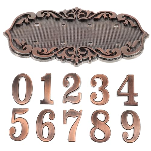 Lurrose 1 Satz Retro-Hausschild Türnummer hängend Willkommen Wohnkultur Türschild baustellenschild hausschilder hochstihl Dekorative Türplaque Wandnummernschild Hausnummer Acryl-Kunststoff von Lurrose