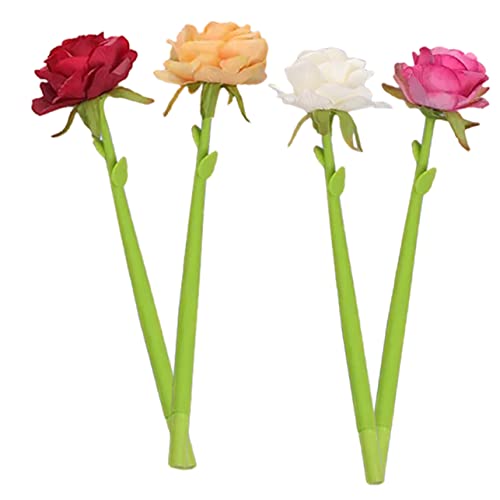 Lurrose 1 Satz Rosen Kugelschreiber Feiner Kugelschreiber Originelle Stifte Für Feine Stifte Einzigartige Stifte Kugelschreiber Mine Füllfederhalter Tinte Süße 4 Stück von Lurrose