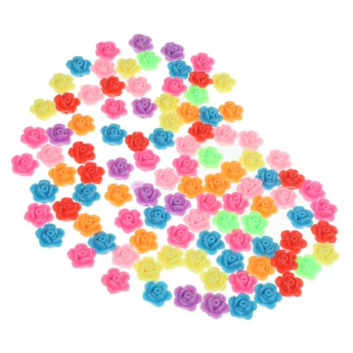 Lurrose 1 Satz Rosenperlen Selber Machen Decoratiuni Craciun Wehnachtsdeko Beads for Jewellery Schmuckperlen Dekoring Uv Für Rosa Abstandsperle Handwerklicher Abstandshalter Harz 200 Stück von Lurrose