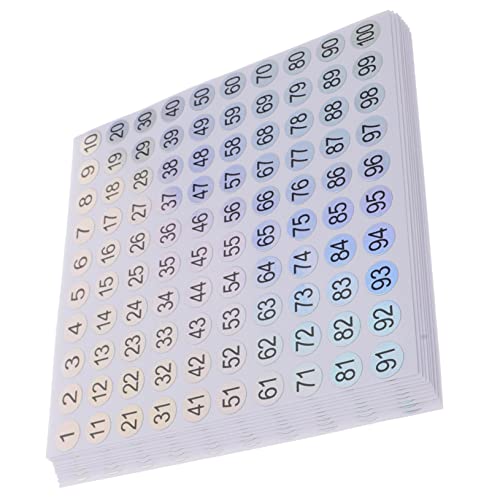 Lurrose 1 Satz Runde Zahlenaufkleber Nummernschildhalter Nummernaufkleber Lebensmitteletikettenaufkleber Kleine Etiketten Nagellacketikettenaufkleber Goldalphabetaufkleber 10 Blatt von Lurrose