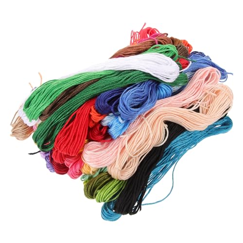 Lurrose 1 Satz Saiten Kreuzstichgarnsatz Schwarzes Stickgarn Stickerei Kreuzen Fäden-armband Stickfaden Herstellung Anfänger Nadelstanzset Nähenvorräte Stickgarn-kit Diy Nähset Baumwolle von Lurrose