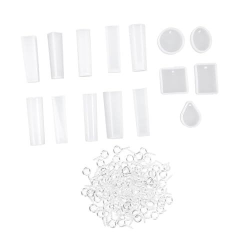 Lurrose 1 Satz Silikonform Set für Schmuckherstellung Epoxidharz Gießform mit Hornschrauben und Zubehörteilen Flexibles und Langlebiges Diy Schmuckwerkzeug von Lurrose