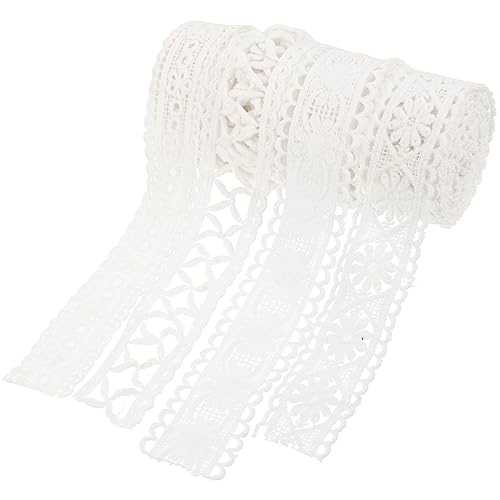Lurrose 1 Satz Spitzenbänder Blumenverpackung Für Hochzeiten Weihnachten Rüschen Basteln Kostüme Für Hochzeiten Rosa Dünn Blau Dekoration Nähen Basteln Einfassungsstoff 4Rolls von Lurrose