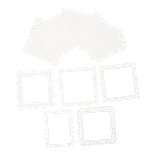 Lurrose 1 Satz Spitzenmaterial Papier Schrott Spitzenpapier Für Decoupage Scrapbooking-papiere Zum Basteln Spitzenpapier Zum Basteln Scrapbook Dekoratives Spitzenpapier Weiß 10 Stück von Lurrose