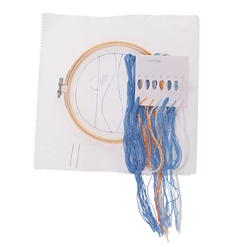 Lurrose 1 Satz Stickereimaterial mit Sonnenaufgangsmuster Stickset kreuzen Bausatz Bastelsets Nähset embroidery kit embroidery set baumwolltücher Sonnenaufgangshandwerk selber machen von Lurrose