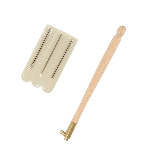 Lurrose 1 Satz Sticknadel für Anfänger DIY Handwerkzeugset Stickerei Bausatz Haken Stich-Kits Herstellung Nadeleinfädler Handwerkszeug Zubehör für Sticknadeln Stickstanze Hölzern von Lurrose