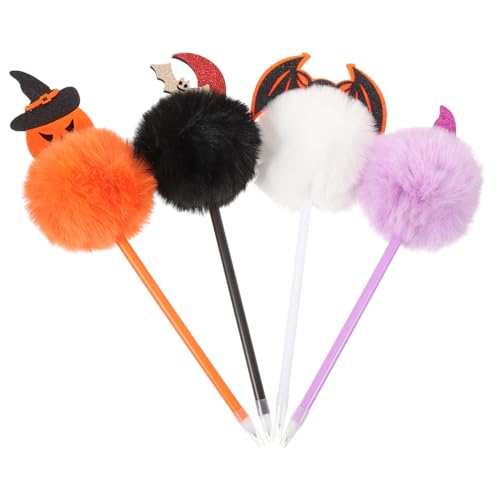 Lurrose 1 Satz Stift Zum Schreiben Halloween Kürbis Stifte Hörner Cosplay Niedliche Fledermaus Briefpapier Fledermaus Kugelschreiber Fledermaus Mini Halloween Stift Halloween 4 Stück von Lurrose