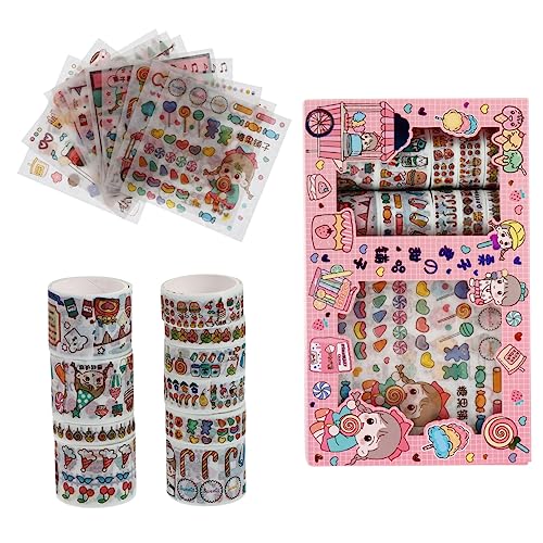 Lurrose 1 Satz Taschenband Aufkleber Klebstoff Sammelalbum Dekorativ Klebrig Streifen Weiß Sammelklebeband Tagebuch Klebeband Buchalbum Klebeband Papier von Lurrose