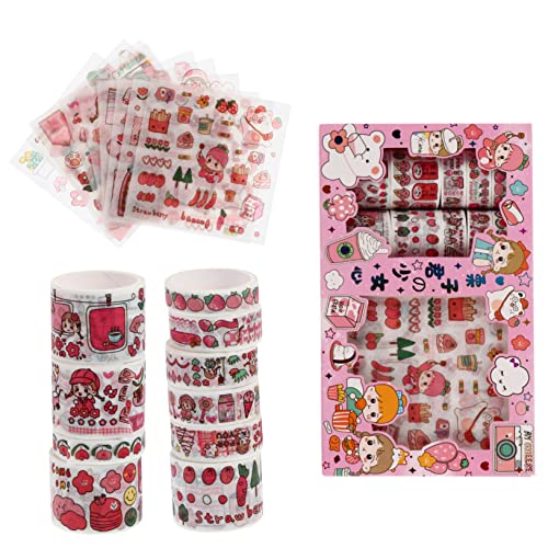 Lurrose 1 Satz Taschenband klebrig Sammelalbum Scrapbooking Tape Klebstoff ästhetisch stickers for aufkleber bastelbedarf Scrapbook-Aufkleberband Buchalbum Klebeband Papier von Lurrose