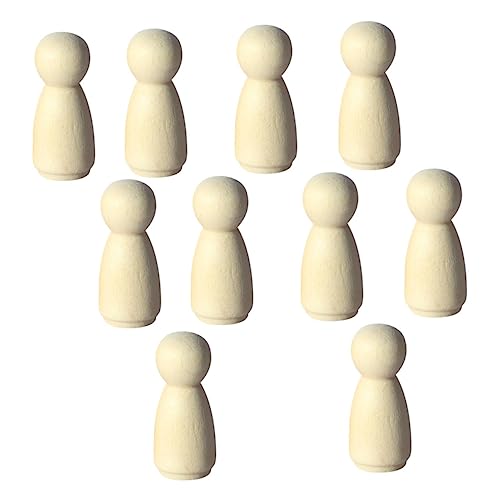 Lurrose 1 Satz Teiliges Diy Holzpuppen Für Kreative Bastelprojekte Unbemalte Figuren Für Garten Und Szenengestaltung Für Kunstliebhaber 12 Stück von Lurrose