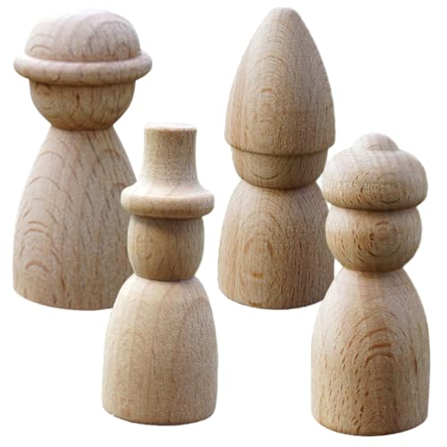 Lurrose 1 Satz Teiliges Holzpuppen Zum Bemalen Diy Graffiti Puppen Unfertige Holzfiguren Für Kreative Bastelprojekte Pädagogisches Für Weihnachten Und Kreative Dekoration 4 Stück Lurrose 1 Satz Teiliges Holzpuppen Zum Bemalen Diy Graffiti Puppen Unfertige Holzfiguren Für Kreative Bastelprojekte Pädagogisches Für Weihnachten Und Kreative Dekoration 4 Stück von Lurrose