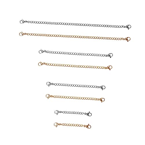 Lurrose 1 Satz Teiliges Verstellbare Kettenverlängerung Diy Schmuckherstellung Für Armbänder Und Gold Und Silberfarben Hochwertige Erweiterungskette Für Schmuckzubehör 8 Stück von Lurrose