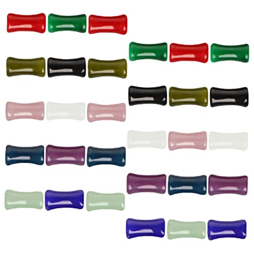 Lurrose 1 Satz Verstreute Bambusperlen Hand Schmuck Beads for Bracelets Schmuckteile Schmuckwerkzeug Reize Perlen Des Bösen Blicks Schmuckdekoration Perlen Für Heimwerker Glas 30 Stück von Lurrose
