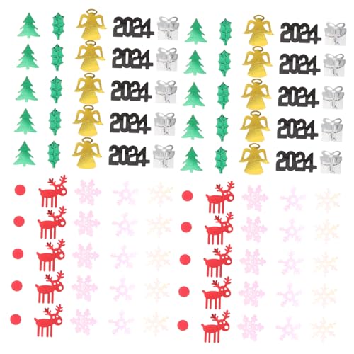 Lurrose 1 Satz weihnachtskonfetti weihnachts party bodendeko verpackung Neujahrskonfetti Tisch Dekoration Sträusel weihnachtsdeko zuverlässige Streuungen lustiges konfetti Papier von Lurrose