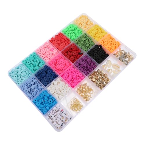 Lurrose 1 Schachtel Bunte Diy Bastelperlen Set Teiliges Set Weichen Tonperlen für Schmuckherstellung zum Auffädeln von Armbändern und Ketten Perfektes Bastelzubehör für Kreative Projekte von Lurrose