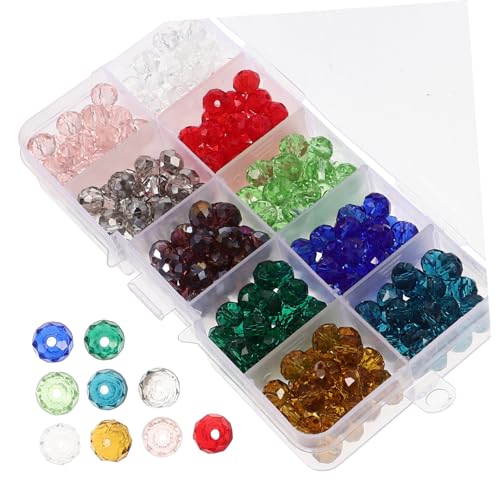 Lurrose 1 Schachtel Bunte Glasperlen für DIY Schmuck im Kreative Bastelperlen für Armbänder und Dekoration für Schmuckherstellung und Home Decor von Lurrose