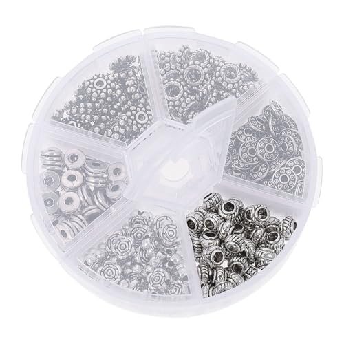 Lurrose 1 Schachtel Spacer Perlen für Armbänder und Dekorative Perlen zum Auffädeln für Bastelprojekte mit Praktischer Aufbewahrungsbox Lurrose 1 Schachtel Spacer Perlen für Armbänder und Dekorative Perlen zum Auffädeln für Bastelprojekte mit Praktischer Aufbewahrungsbox von Lurrose