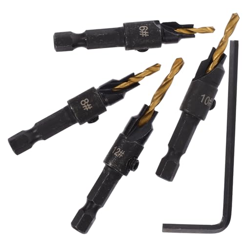 Lurrose 1 Set Bohren Set Bits Holzbearbeitung Loch Sinker Bohrer Spaltung Kit Zubehör Log Splitter Bohrer Stahl Goldene Lurrose 1 Set Bohren Set Bits Holzbearbeitung Loch Sinker Bohrer Spaltung Kit Zubehör Log Splitter Bohrer Stahl Goldene von Lurrose