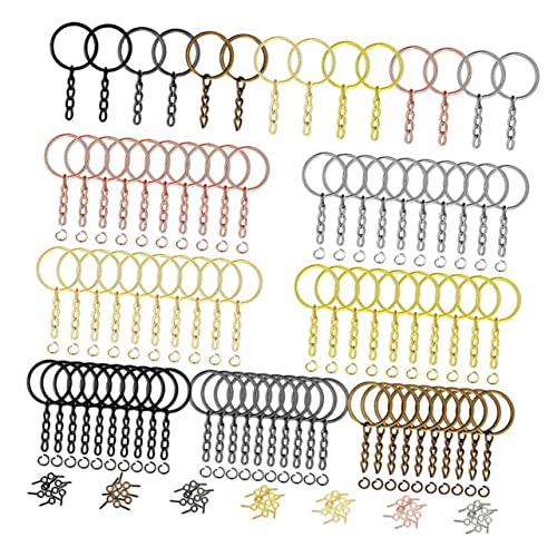 Lurrose 1 Set Schlüsselanhänger Öffnungsringe Schlüsselringglieder Kleine Spaltringe DIY Biegeringe Kleine Schlüssel D Ringe Schlüsselöffner Silberringe Für Goldene von Lurrose