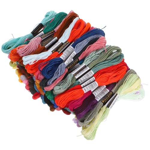 Lurrose 1 Set Stickgarn: Farbiges Nähgarn mit Nadeln, tragbar und einfach zu verwenden für Kreuzstich, DIY-Bastelarbeiten, Armbandherstellung, Nähzubehör. von Lurrose