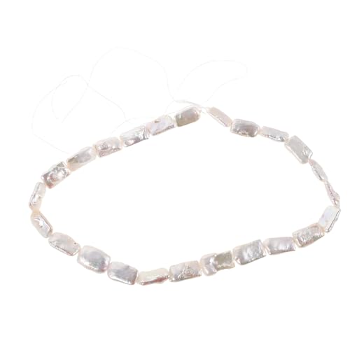 Lurrose 1 Strang Barockperlen: 16 x 9 mm natürliche Süßwasser-Zuchtperlen, unregelmäßige Form, für die Herstellung von DIY-Schmuck, Ohrringen und Halsketten, 38 cm Strang von Lurrose