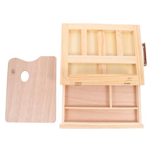 Lurrose 1 Stück Holz Easel mit Schublade Faltbarer Malständer Tragbarer Display Halter für Gemälde und Kunstwerke Robustes Design Holzfarbe Lurrose 1 Stück Holz Easel mit Schublade Faltbarer Malständer Tragbarer Display Halter für Gemälde und Kunstwerke Robustes Design Holzfarbe von Lurrose