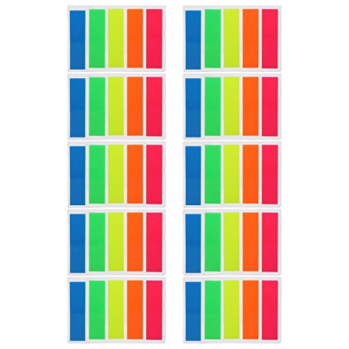 Lurrose 10 Sätze Bunte Index Tabs Selbstklebende Haftmarker für Bürobedarf und Seitenmarkierung Leicht Ablösbar und Vielseitig Einsetzbar von Lurrose