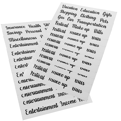 Lurrose 10 Sets Bargeld Budget Aufkleber Geldplaner Aufkleber Vinyl Budget Binder Aufkleber Budget Geldbörsen System Budget Kategorie Aufkleber Bis Zu Runden Aufklebern Geldbörsen von Lurrose