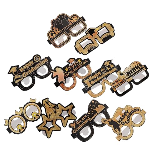 Lurrose 10 Stk Brillendekoration für die Abschlusssaison Abschlussfeier Brille Partybrille Graduation Themenparty Dekoration Abschlusssaison-Brille Silvesterbrille Abschluss Zubehör Papier Lurrose 10 Stk Brillendekoration für die Abschlusssaison Abschlussfeier Brille Partybrille Graduation Themenparty Dekoration Abschlusssaison-Brille Silvesterbrille Abschluss Zubehör Papier von Lurrose