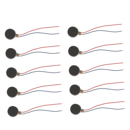 Lurrose 10 Stück 1 flache Vibrationsmotoren Gleichspannungs Motor small engine Schwingungsmotor kleiner Motor Mikro Mini-Vibrationsmotoren kreative Vibrationsmotoren Rostfreier Stahl Black von Lurrose
