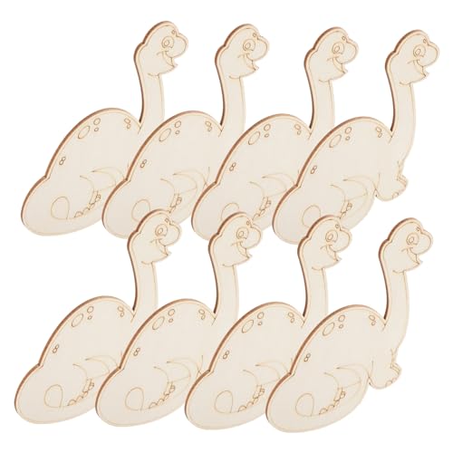 Lurrose 10 Stück Dinosaurier Holzsplitter Dinosaurier Bastelarbeiten Dinosaurier Party Geschenkanhänger Unbehandeltes Holz Dinosaurier Ausschnitte Unbehandelte Dinosaurier von Lurrose